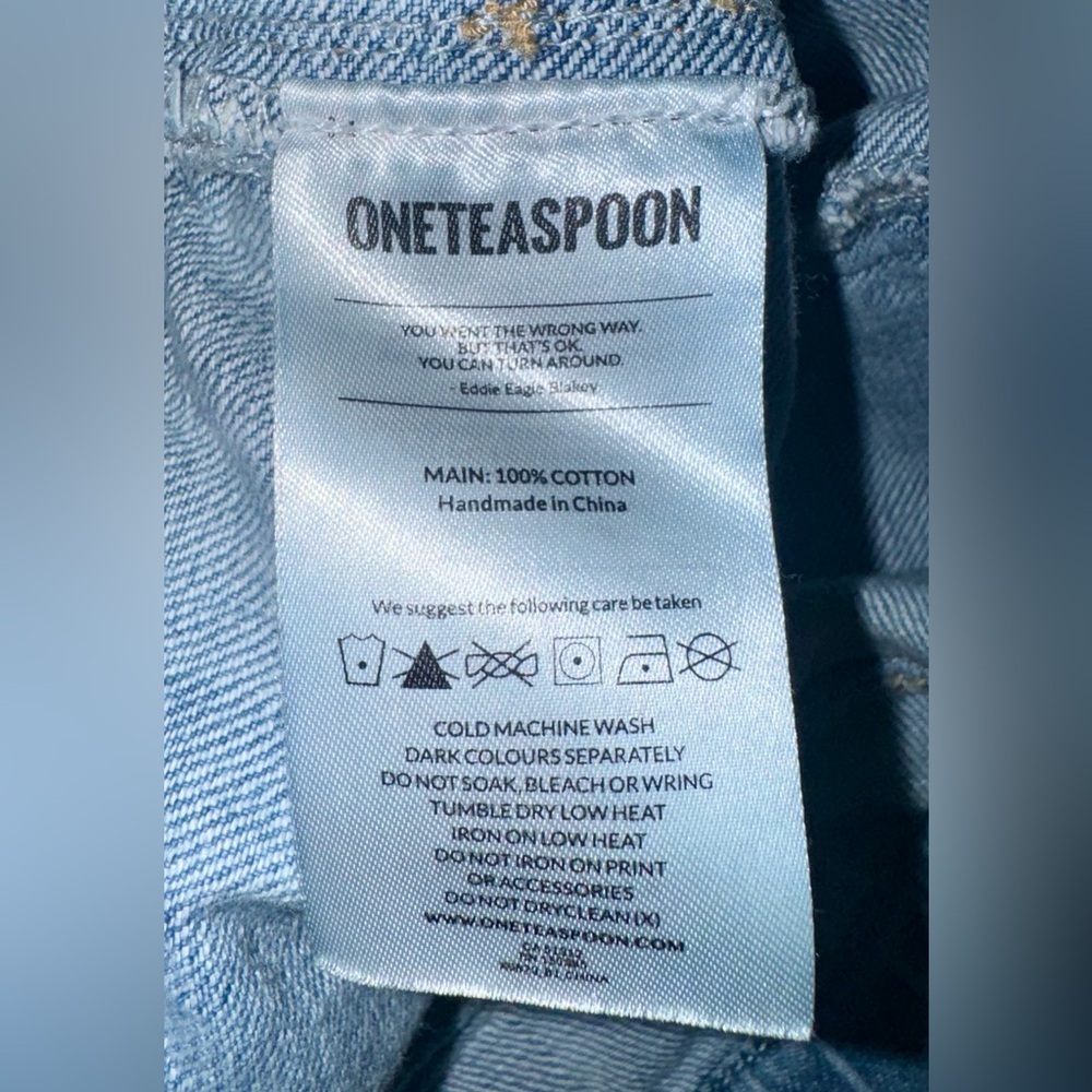 One Teaspoon Shabbies Drawsting Boyfriend jean -like new! - Picture 12 of 13